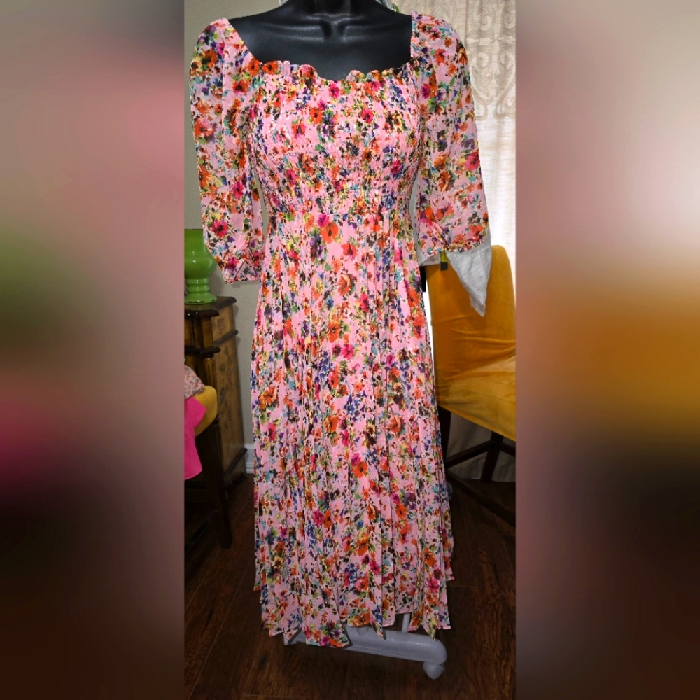 BCBGeneration Pink floral dress -sz 0